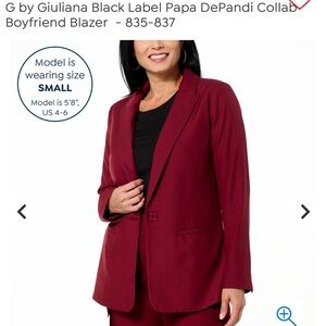 G by Guiliana and Papa Depandi Boyfriend Blazer with matching Cargo Pant